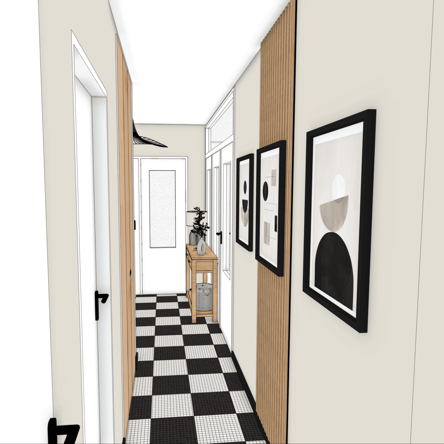 Projection 3D entrée lumineuse et modernisée